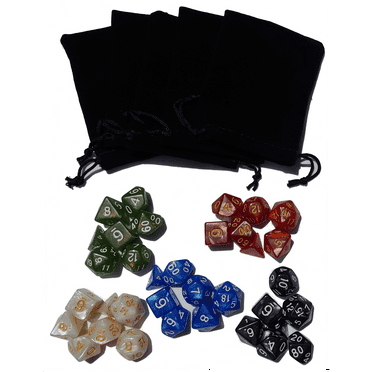 Xzbnwuviei 7pcs/Set D20 Polyhedral DND Dice 20 Sided Dices Table Board Role Playing Game for Bar Club Party 